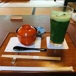 茶寮 宝泉 - ぜんざい赤（大納言）・冷抹茶