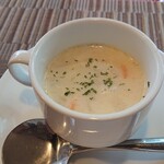Supein Izakaya Kenga Baru - Bセットのスープ・クラムチャウダー
