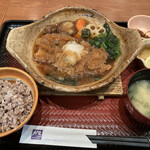 Ootoya - チキンかあさん煮定食(五穀米、ご飯少なめ)
