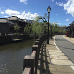 うなぎ割烹山田 - この日はいい天気の後土砂降り