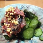 ごはん屋 上の裏馳走 こだま - 真鰯のたたき梅和え　420円