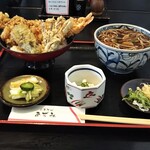 ごまそば あずみ - 海老とミニ穴子天丼 1,049円