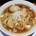 らぁめん 生姜は文化。 - 海老カツバーガーと醬油生姜かけそば定食