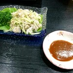 頑爺 - センマイ刺と、味噌ダレ。