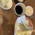 地粉や - くるみだれと天ぷら