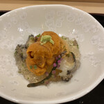 あま木 - つる紫の蕾、アワビ、雲丹