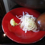 心蕎人さくら - 薬味はねぎと山葵
