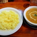 ミルミレ - サフランライスと激辛仕様のキーマカレー