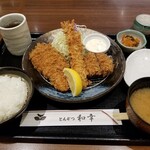 とんかつ 和幸 - 海老豚々拍子。