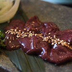 とん唐てん - 一黒軍鶏レバー刺身