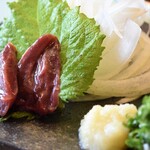 とん唐てん - 一黒軍鶏レバー刺身