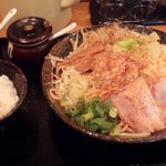 麺や 天啓 - ライスが付くようになった油そば