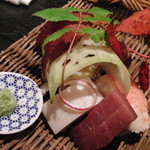 味乃 じゃんぼ - 【訪問２回目】お造り。この日はカニの爪がありました