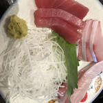 まつ亭 - 刺身定食の刺身