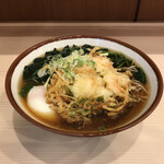 そばの神田 東一屋 - アサソバビンボー！　
      朝そば＋えびかき揚げ！　