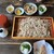 三瀬そば - 料理写真:板蕎麦（2～3人前）、親子丼(小）、ごぼう天(3本)
