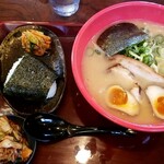 ラーメンたろう - 味玉ラーメンおにぎりセット