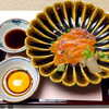 藤井荘 - 料理写真:信州サーモン・大イワナ刺身。柔らかいレタスを巻いた大イワナは、わさび醤油で