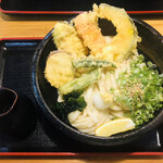 Teshigoto Sanuki Udon Sansan - 野菜天ぶっかけ＋麺の量 ダブル