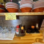 ラーメン食堂 - カウンター卓上