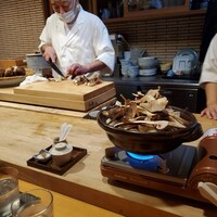 浅草じゅうろく - 松茸鍋グツグツ