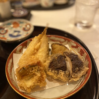 天ぷら 天青 - 椎茸、鱚など