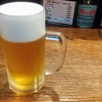 つぶ焼　かど屋 - 〆の生ビール