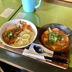スプーンソング - タミルフィッシュカレーとチキンビリヤニ＆レモンライスプレート
