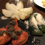 ROBATA 幸 - 炉端焼き炙り野菜3種盛り合わせ