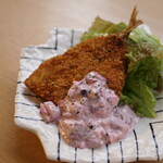 アジフライ　～しば漬けのタルタルで～