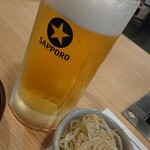 新札幌ジンギスカン - 生ビールとお通し