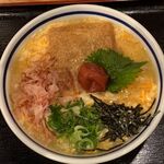 Jukusei Udon Nakaya - 梅と玉子のあんかけうどん＋きつね（小）＠熟成うどんなかや（2020年2月某日）