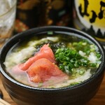 Ochazuke（boiled rice with tea）(plum/mentaiko)