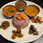 Curry Spice Gelateria KALPASI - カレー３種のセット    ターリーを使わない所がオリジナル。