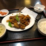 Mikaen - 黒酢豚定食　850円