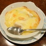 レストラン イコブ - 帆立貝とアスパラの軽いグラタン　2012.7.10