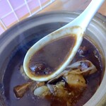 らーめん食堂 ゆうき屋 - 【2020.10.14(水)】麻婆つけ麺(並盛・150g)1,000円のスープ