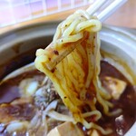 らーめん食堂 ゆうき屋 - 【2020.10.14(水)】麻婆つけ麺(並盛・150g)1,000円の麺