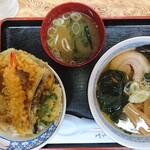 天どん亭 - 料理写真:天丼＆ミニらぁめん