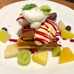 京橋千疋屋 フルーツパーラー - ハーフフルーツワッフル