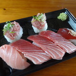 スシロー - スジだらけの天然インド鮪7貫盛り