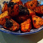 なっぱごちそう - ほくほくのジャガ揚げ あおさと塩辛和え