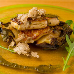 “Rossini-style black abalone and foie gras ~Abalone liver sauce~”