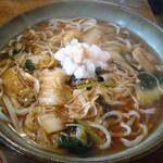 Ogose Anjingorou - 豚肉、白菜の醤油餡かけ　つばきうどん