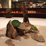 カーサ・デル・チーボ - 姫鱒のConfit ｻﾏｰﾄﾘｭﾌ掛け