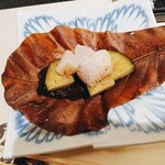 ステーキハウス四季 - お魚料理はホタテと三豊ナスの味噌焼き