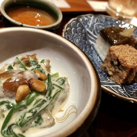 神楽坂 和食 千 - 胡麻酢和え　松の実Love