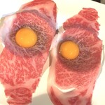 Large-sized, highest quality A5 rank sirloin grilled yukhoe
