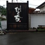 ぎょうざのひぐち - 駐車場入口側の看板！