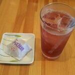 ボーノ - ザクロ・ソーダと宮崎名物？チーズ饅頭